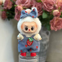 Load image into Gallery viewer, Labubu Clothing- Strawberry overalls