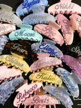 Load image into Gallery viewer, Custom Name Claw Clips for Girls, Personalized Hair Clip with Diamond, Bling Acrylic Hair Clamps for Thin Thick Hai