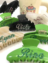 Load image into Gallery viewer, Custom Name Claw Clips for Girls, Personalized Hair Clip with Diamond, Bling Acrylic Hair Clamps for Thin Thick Hai