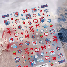 Load image into Gallery viewer, Nail Stickers for Women and Little Girls - 5 Sheets 3D Self-Adhesive DIY Nail Art Decoration Set, Cow girl style