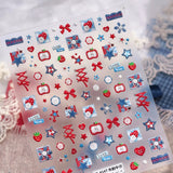 Nail Stickers for Women and Little Girls - 5 Sheets 3D Self-Adhesive DIY Nail Art Decoration Set, Cow girl style